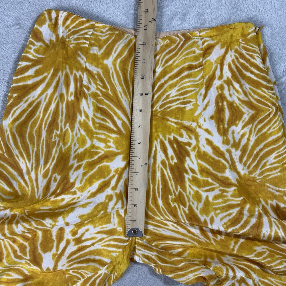 Scotch & Soda Viscose Tie Dye Wide Leg Trousers Yellow Women's S Boho Dopamine - Picture 11 of 15